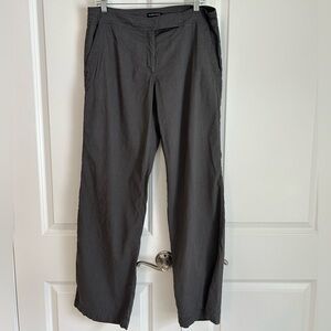 Eileen Fisher stretch linen gray pants neutral coastal cottage classic sz 12